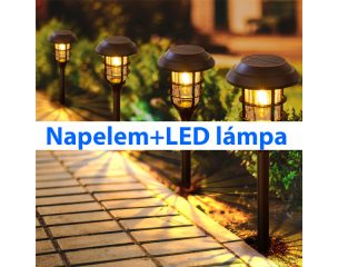 Napelem + LED lámpa
